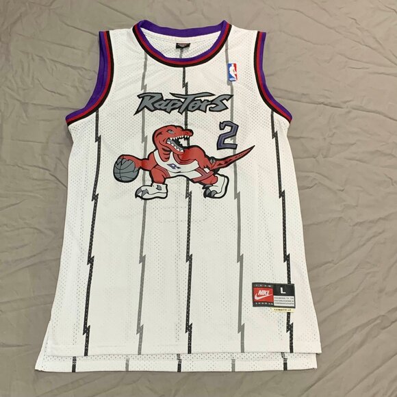Nike Toronto Raptors Kawhi Leonard #2 Jersey Classic Edition Dino White Swingman - Picture 1 of 11